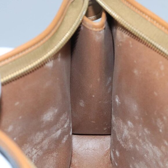 Christian Dior Honeycomb Canvas Clutch Bag PVC Leather Black Gold Auth 111627 - Picture 15 of 15